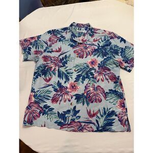 Tommy Bahama Men’s Silk Calaveras Fronds Short Sleeve Button Up Shirt Size XL